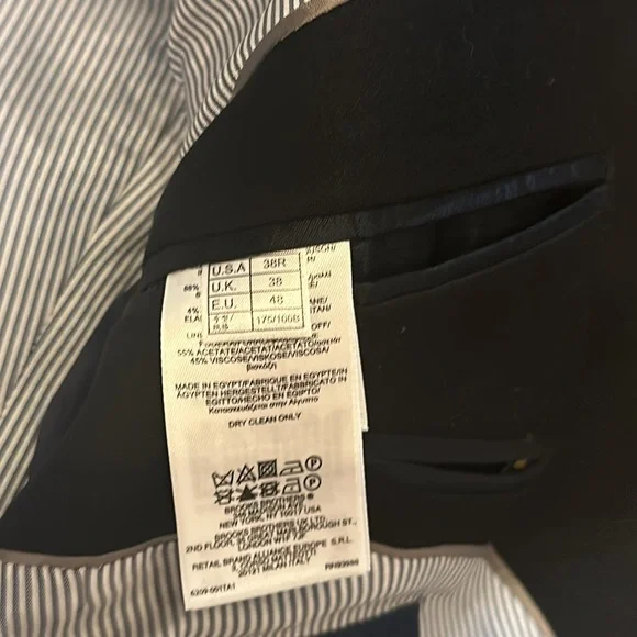 Brooks Brothers Explorer Fitzgerald Fit Black 38R jacket only - Picture 9 of 16